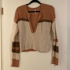 Women’s free people color block lightweight sweater